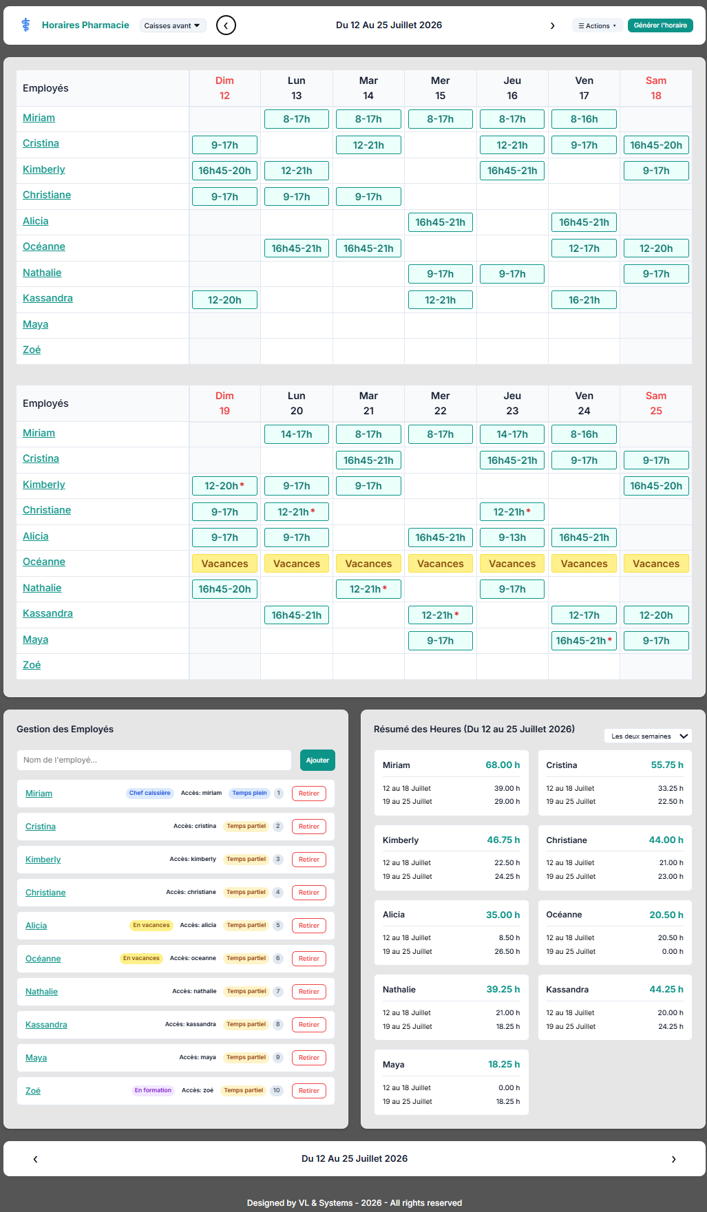 Projet Horaires Pharmacie